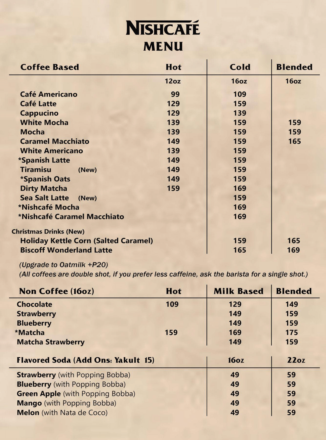 Menu Page 1